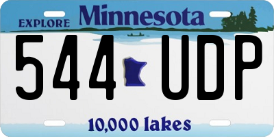 MN license plate 544UDP