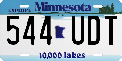MN license plate 544UDT