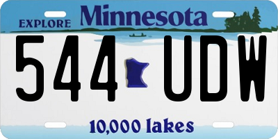 MN license plate 544UDW