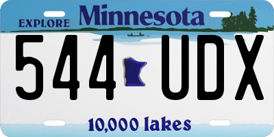 MN license plate 544UDX