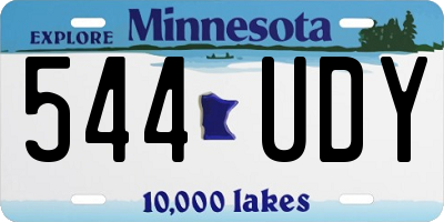 MN license plate 544UDY
