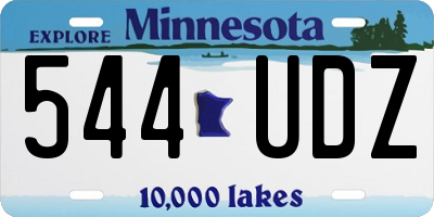 MN license plate 544UDZ