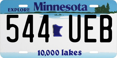 MN license plate 544UEB