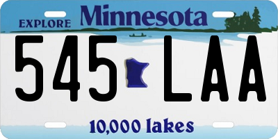 MN license plate 545LAA