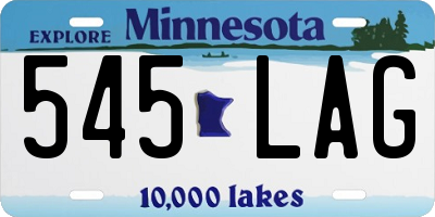 MN license plate 545LAG