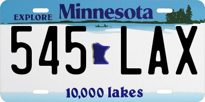 MN license plate 545LAX