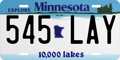 MN license plate 545LAY
