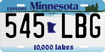 MN license plate 545LBG