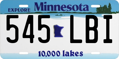 MN license plate 545LBI
