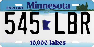 MN license plate 545LBR