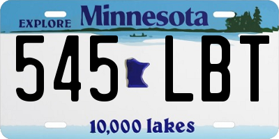 MN license plate 545LBT