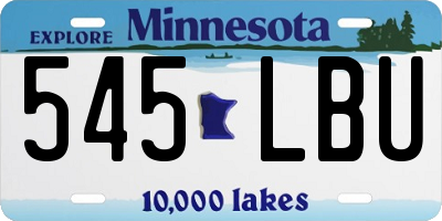 MN license plate 545LBU