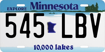 MN license plate 545LBV
