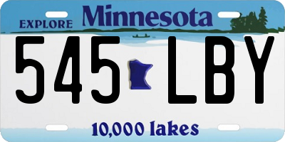 MN license plate 545LBY