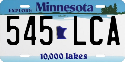 MN license plate 545LCA