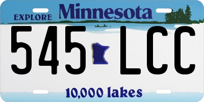 MN license plate 545LCC