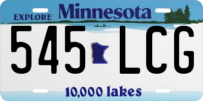 MN license plate 545LCG