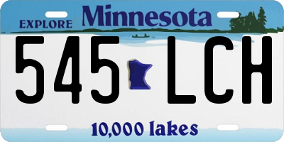MN license plate 545LCH