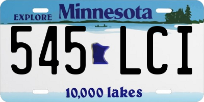 MN license plate 545LCI