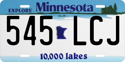 MN license plate 545LCJ