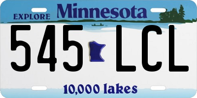 MN license plate 545LCL