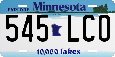 MN license plate 545LCO
