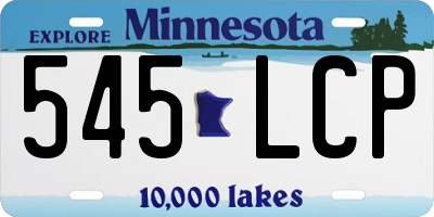 MN license plate 545LCP