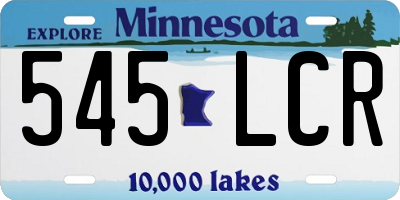 MN license plate 545LCR
