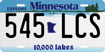 MN license plate 545LCS