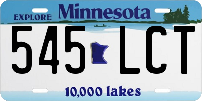 MN license plate 545LCT