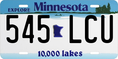 MN license plate 545LCU