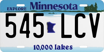 MN license plate 545LCV
