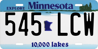 MN license plate 545LCW