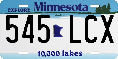 MN license plate 545LCX