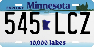 MN license plate 545LCZ