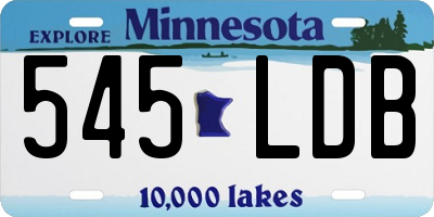 MN license plate 545LDB