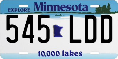 MN license plate 545LDD
