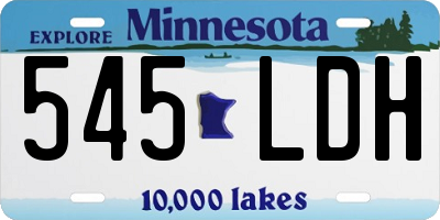 MN license plate 545LDH