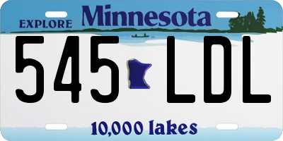 MN license plate 545LDL