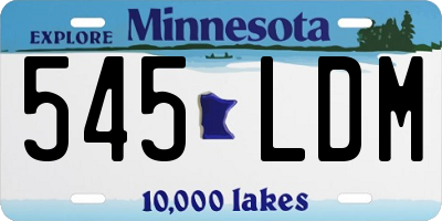 MN license plate 545LDM