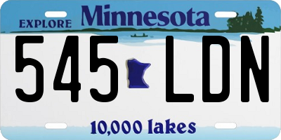 MN license plate 545LDN