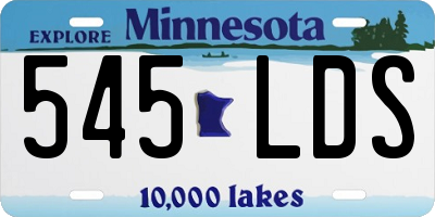 MN license plate 545LDS