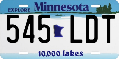 MN license plate 545LDT