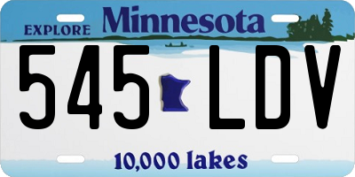 MN license plate 545LDV