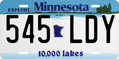 MN license plate 545LDY