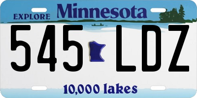 MN license plate 545LDZ