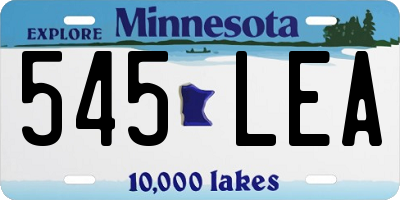 MN license plate 545LEA