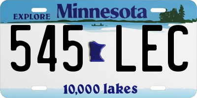 MN license plate 545LEC