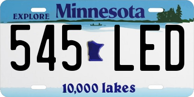 MN license plate 545LED