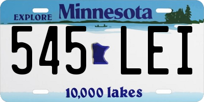 MN license plate 545LEI